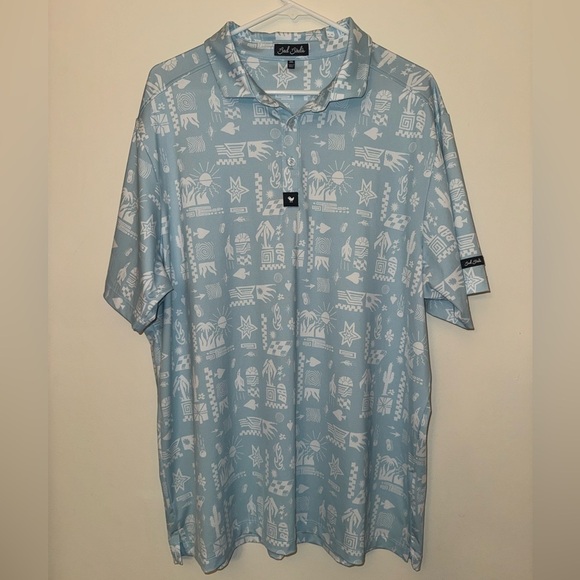 Bad Birdie Other - Bad Birdie Dry Heat Golf Polo Men’s Size 2XL Cool Blue BBMP001-643A